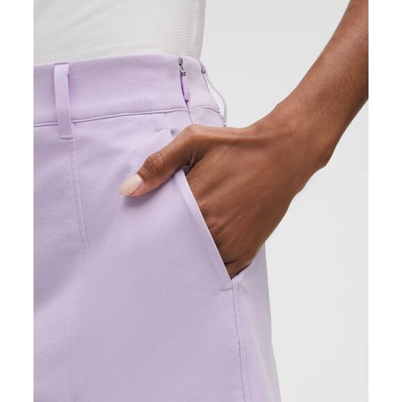 Stretch Twill Front Pleat Golf Skirt - Lavender Frost - Picture 5 of 7